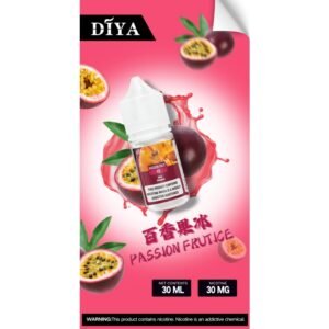 DIYA叮啞電子煙通用瓶裝小煙油 【百香果冰】30MG/30ML